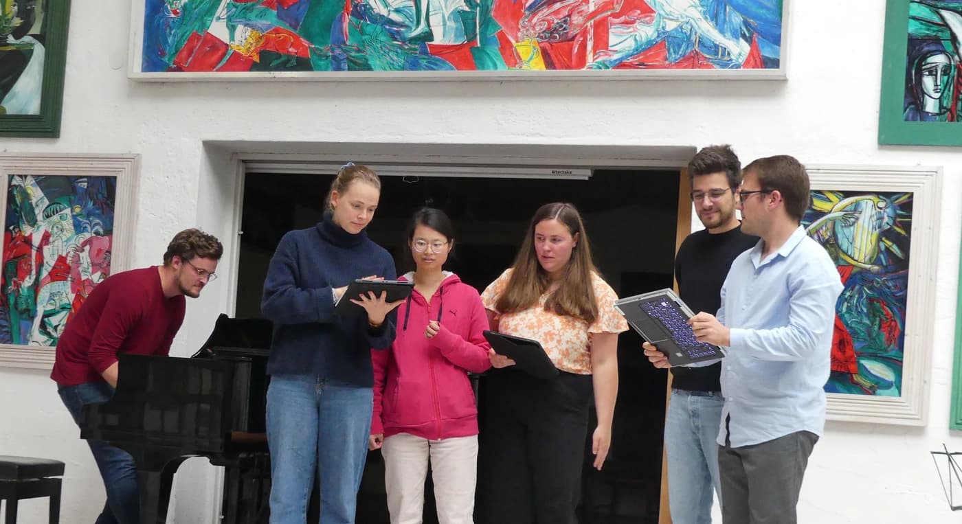 Probe zum Teilnehmerkonzert. Foto vom Seminar 2025